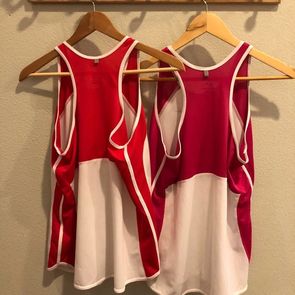 Duo Nike shirt in coral and raspberry